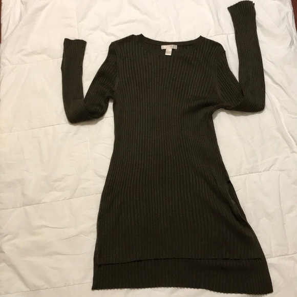 Forever 21  top , dress , army green,  long sleeves, size M - Picture 1 of 5